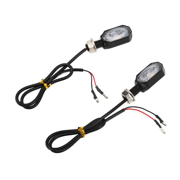 2 stk. universelle motorcykelblinklys 12V styrelampe mini oval lampe til ATV scooter