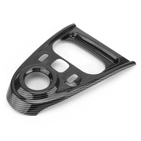 LHD Gear Shift Panel Cover Trims i kulfiberstil, erstatning til Smart Fortwo/Forfour 453 2015-2021