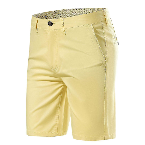 Khakin väriset miesten chino-shortsit 34 keltainen