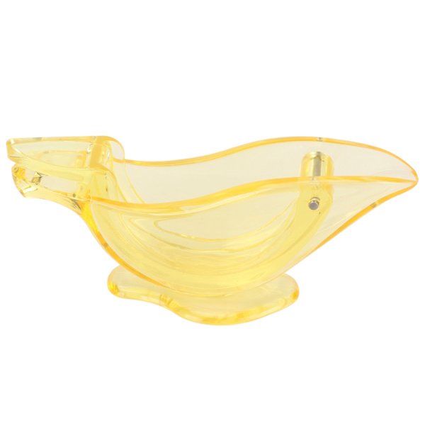 Citronskiva Juicer Bärbar fågelform Akryl Manuell fruktpressare för hem kök Bar Gul 5st