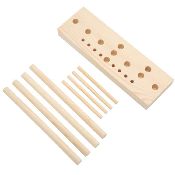 Sløyfemaker for bånd Tre i flere størrelser justerbar med trebrettpinner for å lage buer DIY-håndverk festdekorasjoner