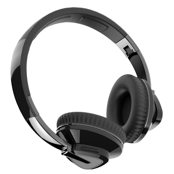 Bluetooth-headset kraftig bas stereo blød behagelig trådløs Bluetooth-hovedtelefon til computer mobiltelefon sort
