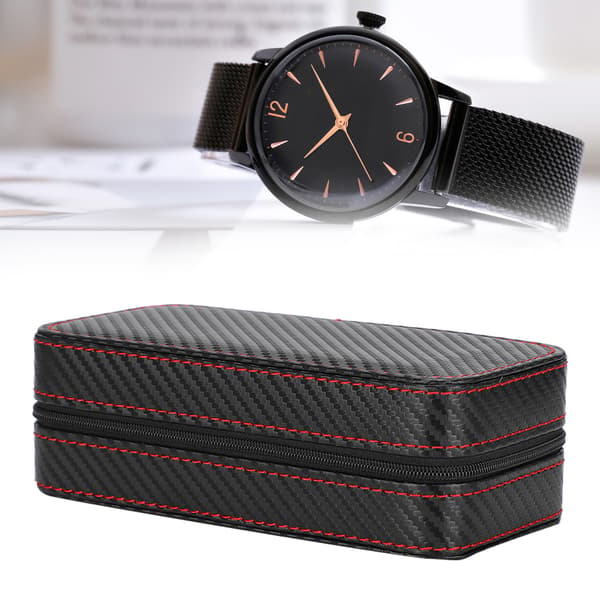 2 rum Urkasse Organizer Armbåndsur Opbevaringsboks Smykke Display Beholder