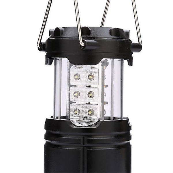 Bärbara LED-campinglyktor, 4-pack - Perfekt för överlevnadskit vid orkaner, stormar och strömavbrott (Svart)