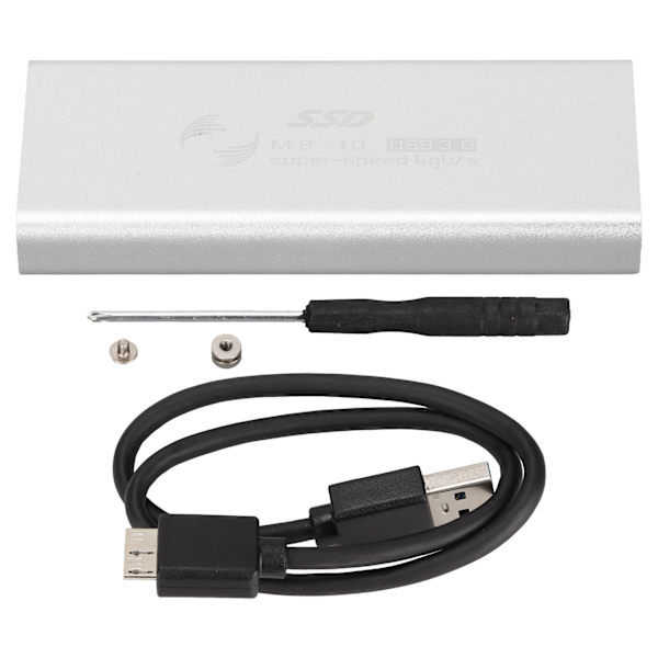 MSATA til USB 3.0 SSD-kabinetadapter 6 Gbps overførselshastighed God varmeafledning SSD-kabinet Conveter-etui til pc