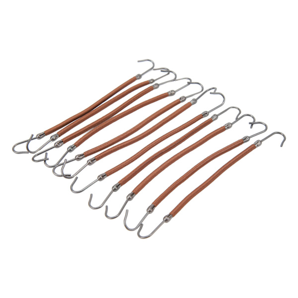 10st Hästsvanshållare Krok Kvinnor Flickor Flexibelt elastiskt hårband Krok Styling Tool för Office Dating Brun