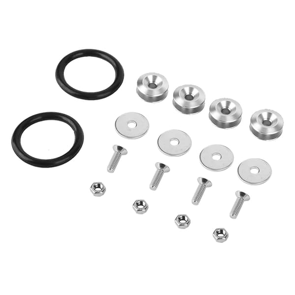 Bil aluminiumslegering skjermer/støtfanger skive/bolt motorrom pyntekit (sølv)