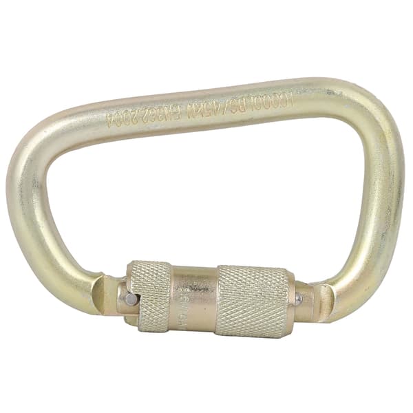 Högbelastande Master Lock Utomhus Automatisk Låsning D-formad Karbinhake för Bergsklättring (Guld)