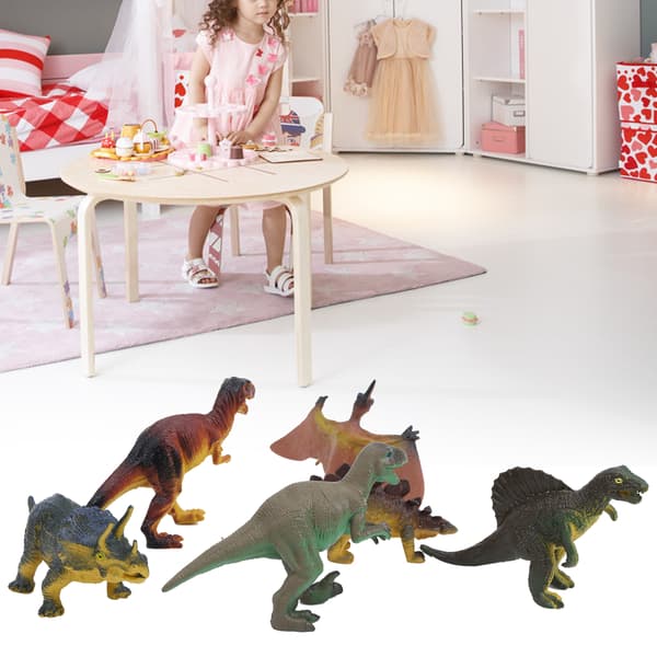 6 stk. Stimuleret Dinosaur Model Legetøj Høj Simulation Dyr Model til Børn KidsDinosaur Model