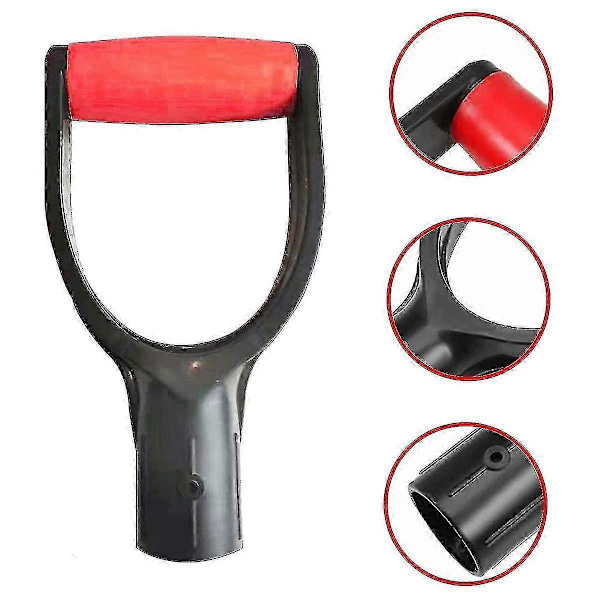 Plastspadehandtag Skyffel D-grepp, 32 mm Innerdiameter Spadesnöskyffelhandtag, Spadesnö