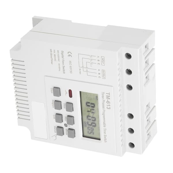 TM-163 Tre faser 380V Smart Digital Ukentlig Programmerbar Kontroll Strømtimerbryter