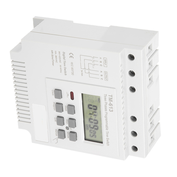 TM-163 Trefas 380V Smart Digital Veckoprogrammerbar Kontroll Strömbrytare