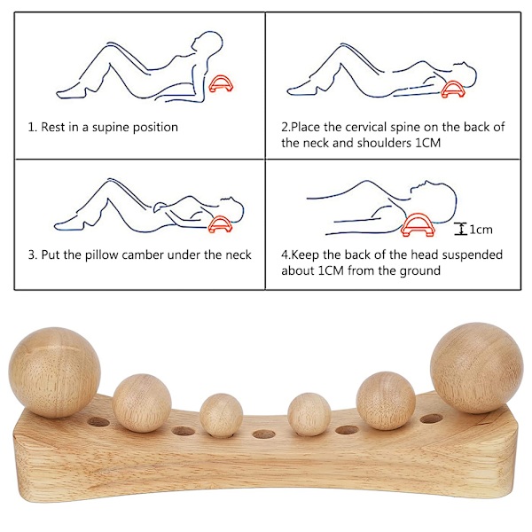 Psoas Muscle Release Tool Träkroppsmassageverktyg Trigger Point Trämassageapparat med 6 massagehuvuden för nackbandsrygg