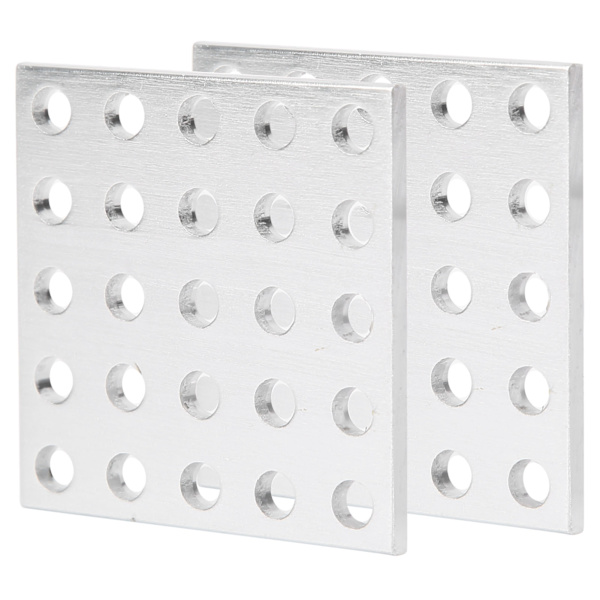 2 stk Aluminium gitterpanelplade Meshpanel industridele 3116‑0040‑0040 5 x 5 hul