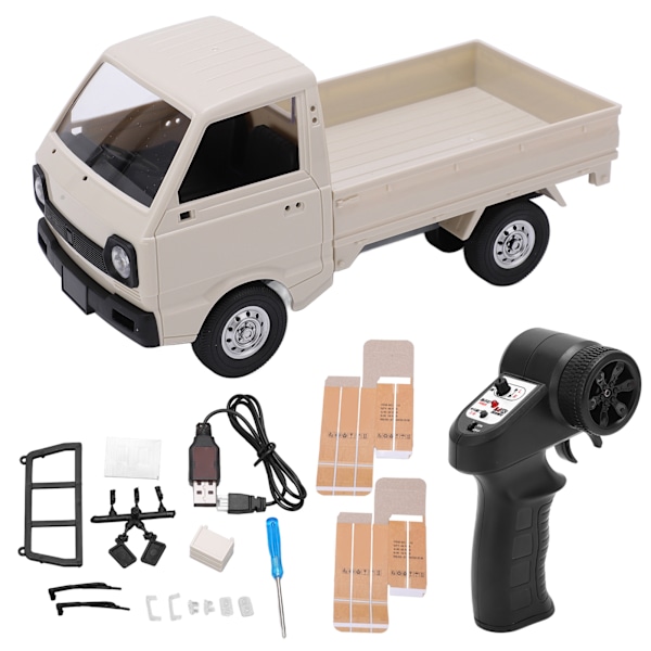 1:16 RC-kuorma-auto, 4-pyöräinen leluauto 2,4 GHz:n langattomalla kaukosäätimellä ja USB-latauksella