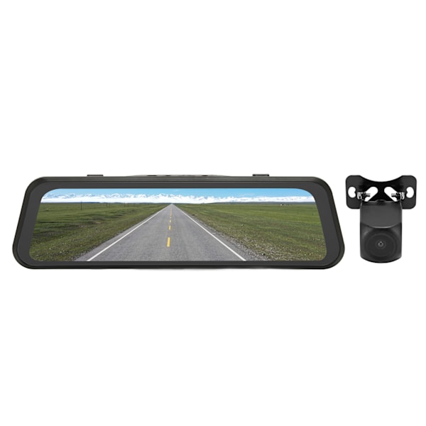9,66 tommers Full HD 1080P Smart Bak speil Parkeringshjelp Natt syn Dual Kamera Bil Dash Kamera med G-sensor