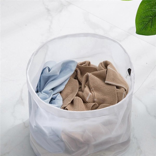 Stor Tvättsäck Mesh Organizer Smutsig Nät BH Strumpor Underkläder Skor Förvaring Tvättmaskinskydd -GSLA ZD L Finmaskig 40x50