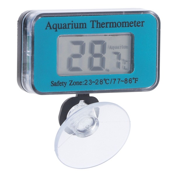 Vattentät digital LCD-termometer temperaturmätare med sugkopp för akvarium nedsänkbara fiskbehållare