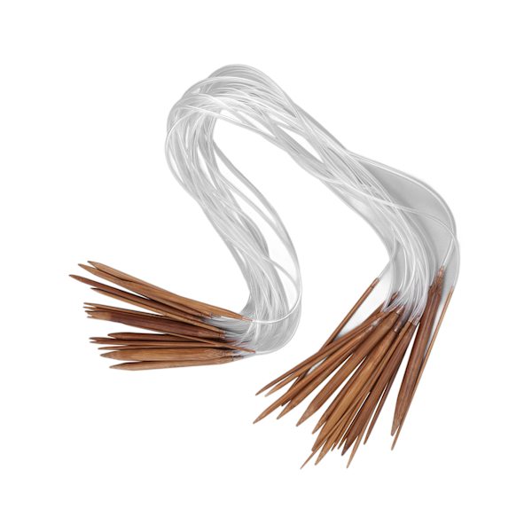 Virka nål set 18 st bambu cirkulära stickor 12 storlekar virka kit för hushållsvävning