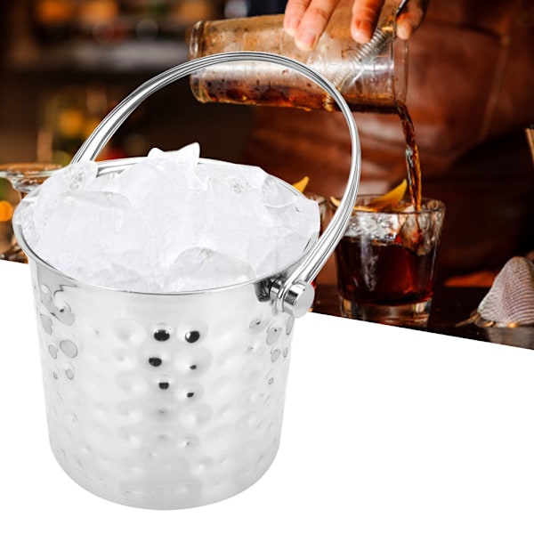 1L rustfrit stålisspand med filter til champagne