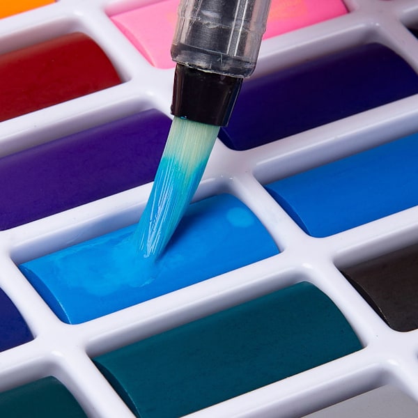 Solid Pigment Børne Udendørs Skitse Maleri Bærbart Pigment Kit Kunst Tilbehør 36 Farver