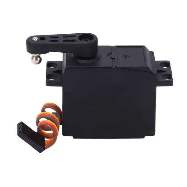 RC Bil Servo Slitstark Plastskal Lätt RC Växel Servo för Wltoys 104072 Svart
