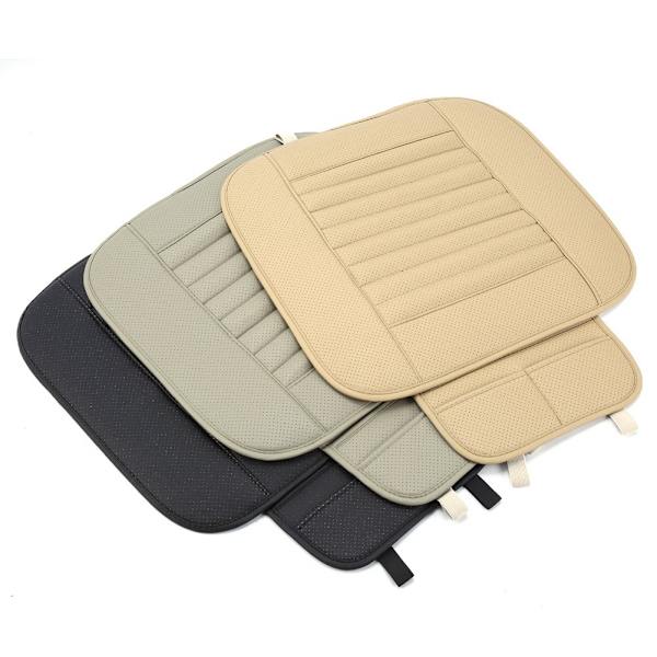 1PZ Ny Beige PU Läder Sätesöverdrag Säteskudde för Bilsäte