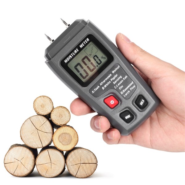 Digital LCD Handhållen Trä Fuktmätardampdetektor Hygrometer Tester Sensor