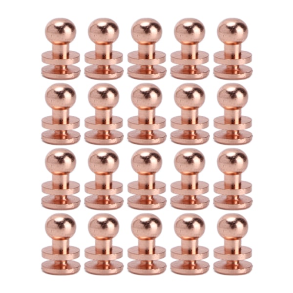 20 set mässingsnitar Anti Oxidation Rose Gold Bagage Hårdvara Tillbehör för Handväska Handväskor SkorLst7x6mm