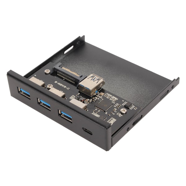 USB 3.0 Frontpanel Hub 3.5in 4 Portar 6Gbps Stabil Plug and Play Optisk Enhet Frontpanel för Stationär Moderkort