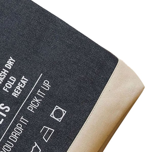 Vasketøjskurv Indkøbspose Jute Stor Kapacitet Beskidt Tøj Opbevaringskurv Spand til Hjem Mørk Denim