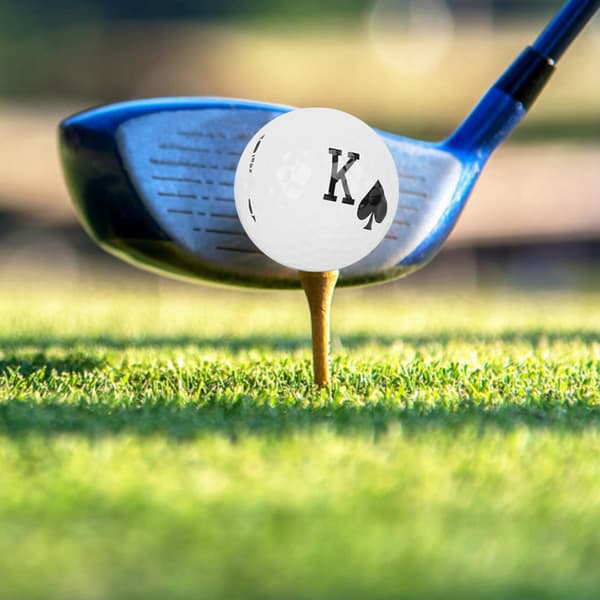 5 st Golfspel Pokerbollar Dubbla Lager Träningsboll Hög Elasticitet Långdistanstillbehör