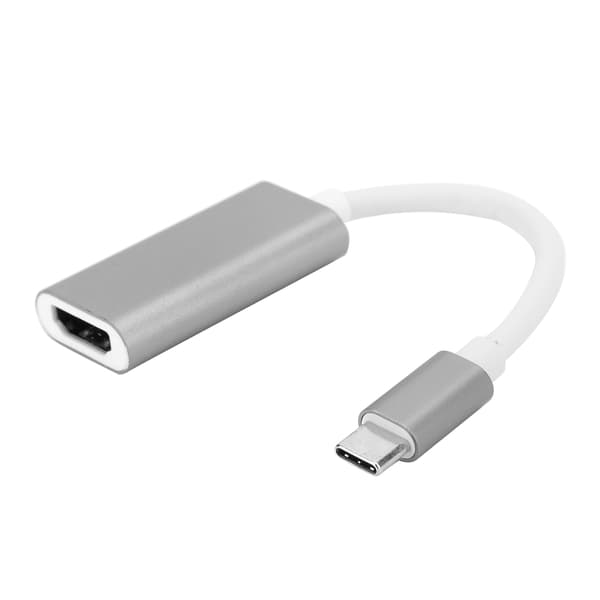 USB 3.1 Typ C-adapter Typ C till HDMI TV-videokonverterare för PC bärbar dator mobiltelefon silvergrå