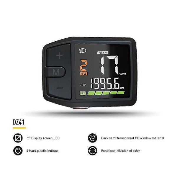 Yhteensopiva Bafang Mid Motor DZ41 -näytön kanssa, yhteensopiva BBS0102 03 HD M500 M600 (UART) -moottoreiden kanssa