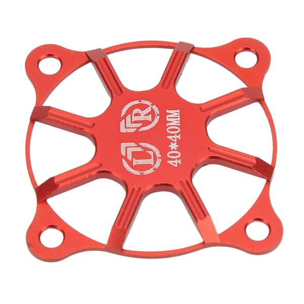 RC Køleventilatorafdækning 40x40mm Aluminiumlegering Beskyttende Tilbehørsdel til Motor Rød