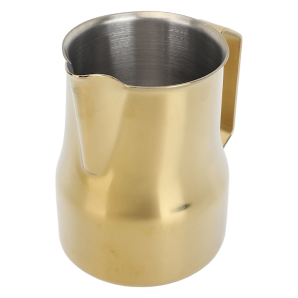 Melkeskummer 450ML 304 Rustfritt Stål Skumkopp Dryppfri Kaffe Dampende Melkekanne Gull