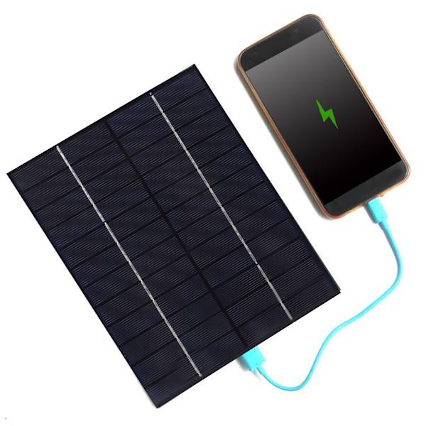 6.5W 12V 5V Bærbart Solpanel Modul til Mobil Solenergi Batteri Strøm Biloplader