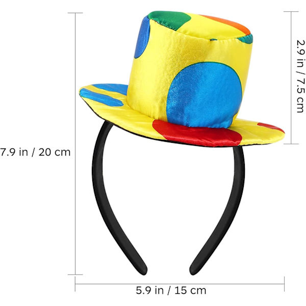 Rolig Clownhuvudband - Perfekt för Cirkusdräkt och Karneval Cosplay