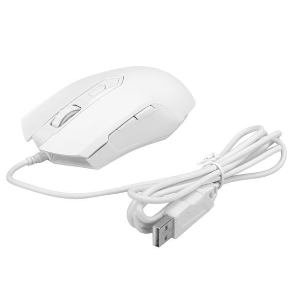 AJAZZ Trådbunden mus USB RGB stationär bärbar spel justerbar DPI datortillbehör AJ52AJ52 Athletic White