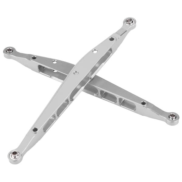 Bageste nedre chassisforbindelse i aluminiumslegering til Axial Rock Racer 90026 RC-bil (sølv)