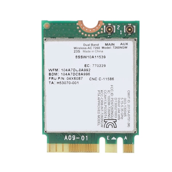 For Intel 7260AC 7260NGW Dual-band trådløst nettverkskort for Lenovo IBM Thinkpad FRU04X6087
