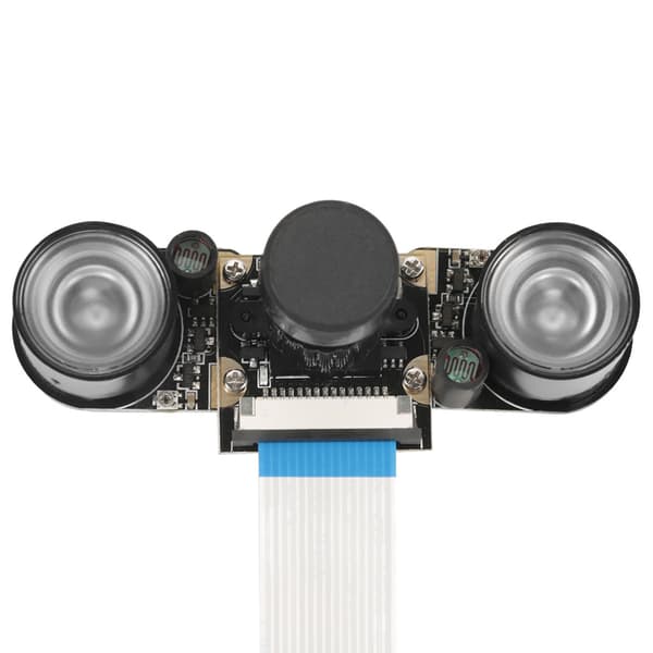 1 stk. 5MP kameramodulplade 72° med nattesyns-LED-fyldlys til Raspberry Pi B 3/2