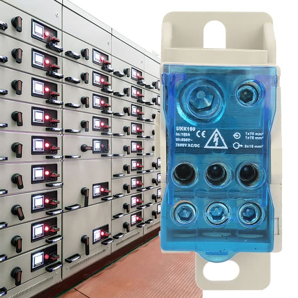 Din Rail Kopplingsplint Distributionslåda Elektrisk Trådanslutning Universal Strömfördelningslåda A