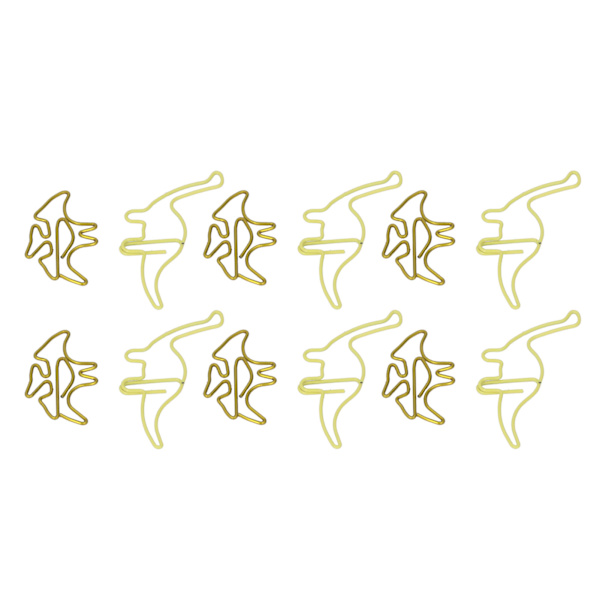 100 stk. formet papir clips Pterosauria gul dinosaur form metal bærbare kontor clips til fil klassificering