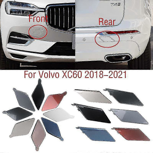 För Volvo Xc60 2018 2019 2020 2022 Bil Främre Bakre Stötfångare Dragkrok Skydd Lock Släpvagnsögla Zekai rearred