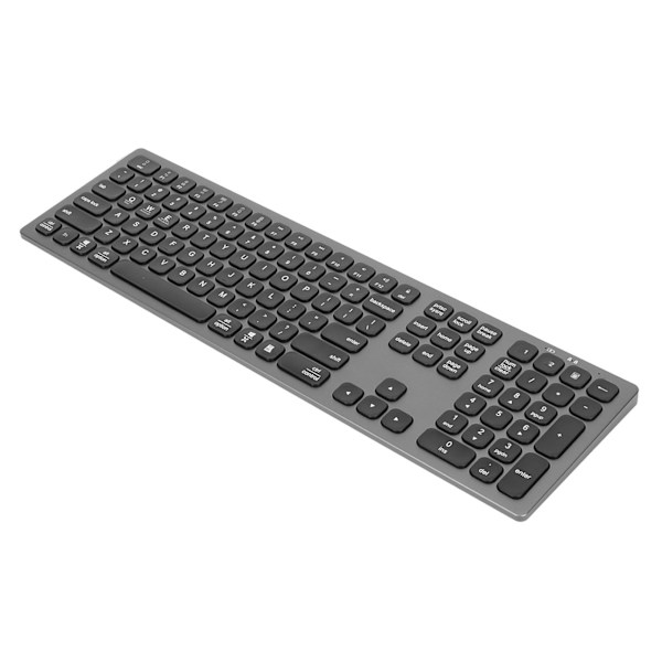Bluetooth-tastatur med numerisk tastatur Sklisikre puter 110 taster Tynt kontortastatur for OS X for Windows for Android