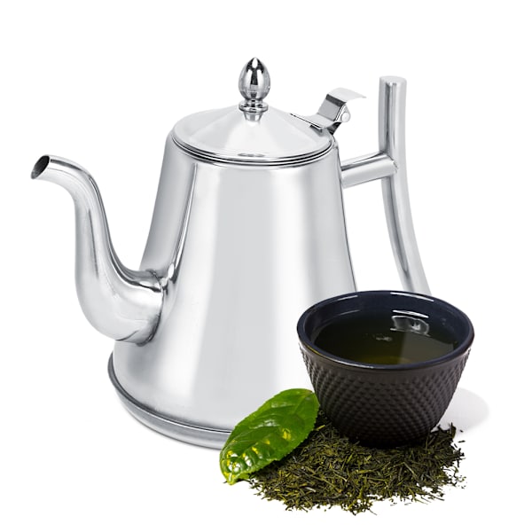 Hushållskvalitet Rostfritt Stål Vattenkokare Tjockare Tekanna Kaffe Tekanna med Infuser för Hotell Restaurang 2.0L
