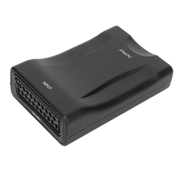 SCART-HD Multimedia Interface -sovitin, tukee 720p 1080P -ulostuloa, SCART-ääni- ja videomuunninsovitin EU-pistoke 100–240 V
