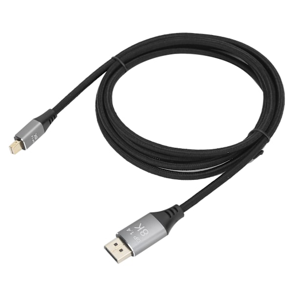 Version 1.4 Mini DP til DP-kabel - To-vejs gensidig konvertering til Displayport-linje 4K@144Hz HD-kabel til computere, tv'er, projektorer, skærme 2 meter