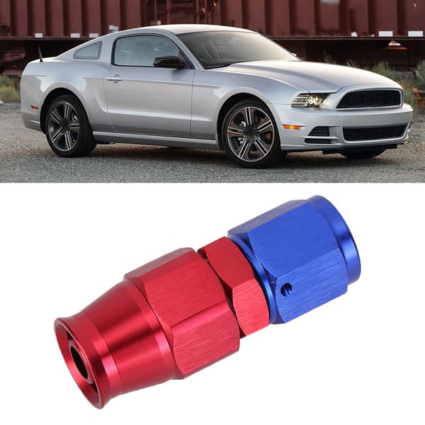 AN6 Slangeendebeslag Svingbar Kjøleolje Drivstoffadapter for Teflon 0°
